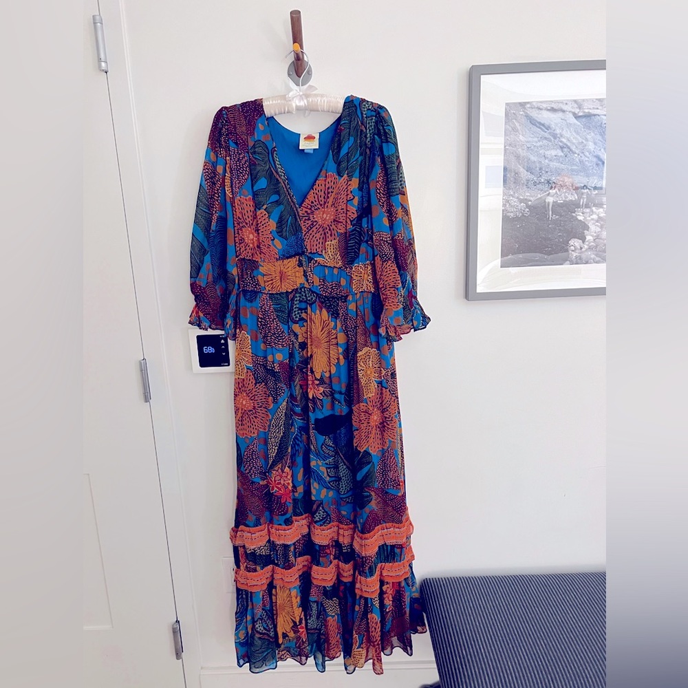 FARM RIO for Anthropologie Jungle Print Dress - XL